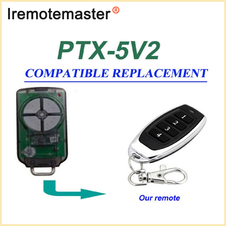 សម្រាប់ PTX5V2 PTX-5 Garage Door Remote Replacement 433.92MHz